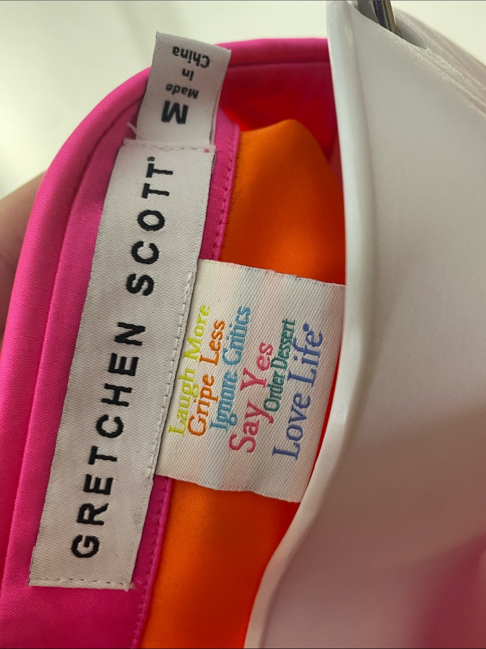 Gretchen Scott Designs Hot Pink Satin Button-Down Blouse - Picture 2 of 4